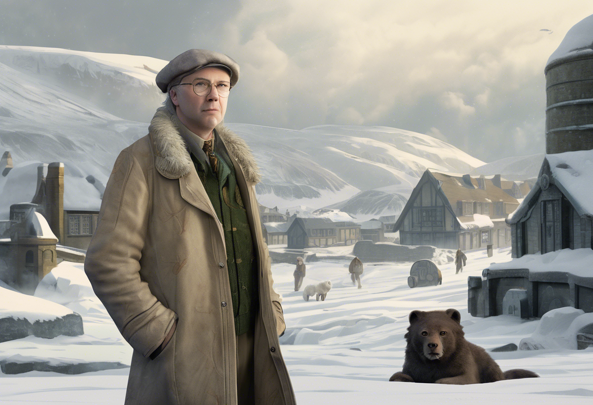 A high-resolution photo of the character John Faa from His Dark Materials by Philip Pullman book. John Faa, often referred to as Lord Faa, is a pivotal character in Philip Pullman's acclaimed trilogy, His Dark Materials